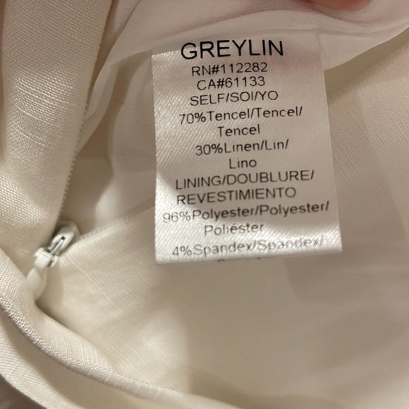 Greylin white linen jumpsuit, size XS - Picture 7 of 7